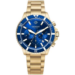 Giewont Men's Chronograph Sapphire Watch / gold/blue (GW3970-B6)