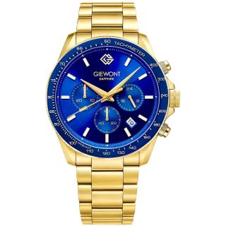 Giewont Chronograph Sapphire Men's Watch GW3520-B5 / gold/blue (GW3520-B5)
