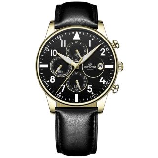 Giewont Chronograph Sapphire Men's Watch / black-gold (GW5630-A4)