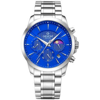 Giewont Chronograph Sapphire Men's Watch / silver-blue (GW9460-B3)
