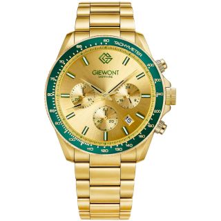 Giewont Chronograph Sapphire Men's Watch / gold green (GW3520-B6)