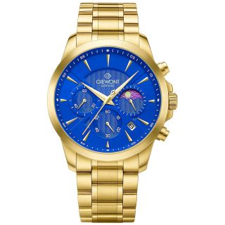 Giewont Men’s Chronograph Sapphire Watch / gold/blue (GW9460-B5)