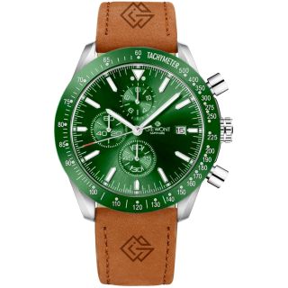 Giewont Chronograph Sapphire Men's Watch GW8720-A3 / brown-green (GW8720-A3)
