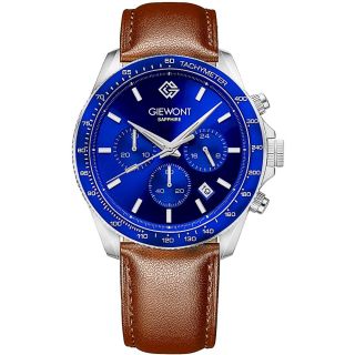 Giewont Chronograph Sapphire Men’s Watch / brown-blue (GW3520-A5)