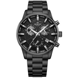 Giewont Men's Chronograph Sapphire Watch GW4580-B1 / black (GW4580-B1)