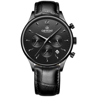 Giewont Men's Chronograph Watch Sapphire GW6310-A1 / black (GW6310-A1)