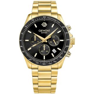 Giewont Men's Chronograph Sapphire Watch GW3520-B4 / gold/black (GW3520-B4)