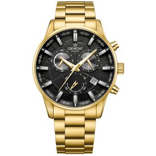 Giewont Chronograph Sapphire Men’s Watch GW4580-B4 / gold/black (GW4580-B4)