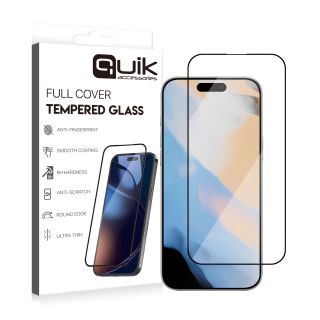Quik Accessories Full Cover Tempered Glass for Apple iPhone 17 (QK-TG-IPH-17)