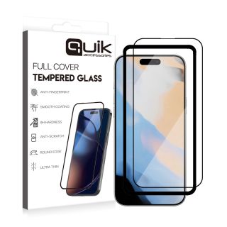 Quik Accessories Full Cover Tempered Glass for Apple iPhone 17 (QK-TG-IPH-17)