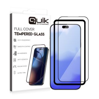 Quik Accessories Full Cover Tempered Glass for Apple iPhone 17 Pro (QK-TG-IPH-17-PR)