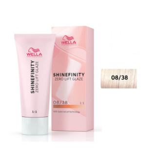 Wella Professionals Shinefinity Zero Lift Glaze 08/38 Honey Latte Hair Color Gel 60 ml (4064666058191)
