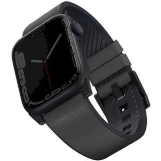 Uniq Straden Leather Hybrid Strap for Apple Watch Series 1–8 / SE / SE2 / SE3 / Ultra 1 / 2 / 3 / 42 / 44 / 45 / 49 mm (UNIQ-45MM-STRAGRY)