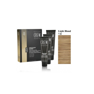 American Crew Precision Blend Hair Dye Natural Gray Coverage Light Blond 7-8 3 x 40 ml (738678248362)