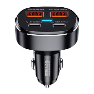 Remax RCC329 Car charger 2x USB / 2x USB-C / 75W (RCC329)
