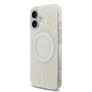 Guess IML Flowers Allover Strap MagSafe Case for iPhone 17 / White (GUHMP17SHCPOFPH)