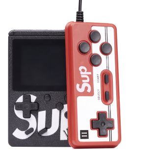RoGer Retro mini Game console with 400 games / 3 inch color screen / TV output / Black + Remote (RO-400-CO-2X-BK-RE)