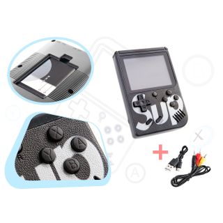 RoGer Retro mini Game console with 400 games, 3 inch color screen, TV output Black (RO-400-CO-SI-BK)