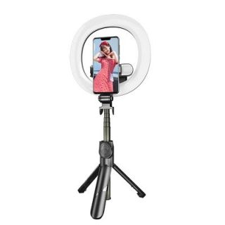 RoGer V14 Universal Tripod Stand for Selfie with LED Lamp (RO-V14-BK)