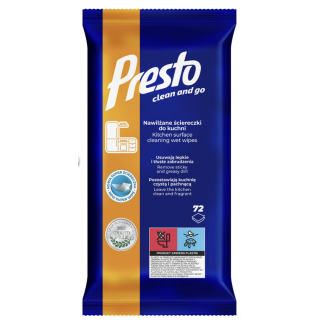 PRESTO Wet wipes for the kitchen 72 pcs / antibacterial (2212125608)