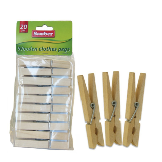 Sauber Wooden laundry hook 20pcs (24801124)