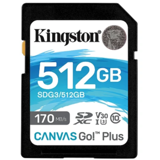 Kingston Canvas Go Plus SDXC 512GB Memory card (SDG3/512GB)
