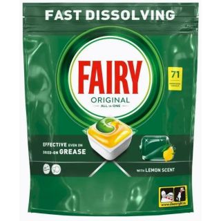 FAIRY Ain1 Lemon Dishwasher Machine Tablets 71 gab (8700216237420)