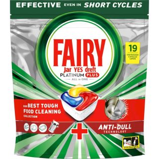 FAIRY Platinum Plus All In One Lemon Dishwasher Machine Tablets 114 gab (8700216361514)
