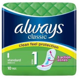 Always Classic Normal 10 Hygienic Sanitary Pads 10 pcs (4015400763222)