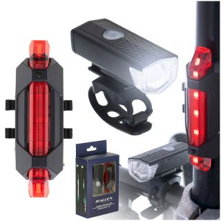RoGer LED Bike Light Set Rear Front USB (5903039729285)