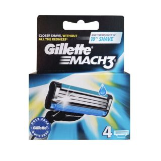 Gillette Mach3 Replacement Shaving Heads 4pcs (4987176235381)