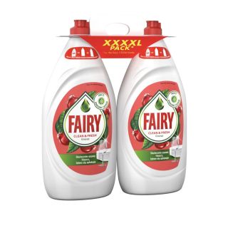 Fairy Clean & Fresh Pomegranate Dishwashing Liquid 2×1350ml (8700216522007)