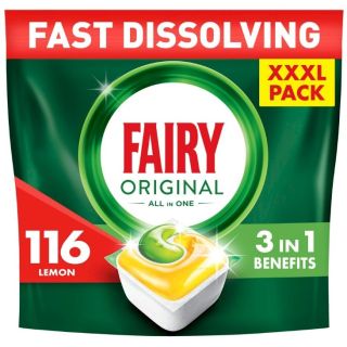 FAIRY Original Dishwasher Machine Tablets 116 gab (8700216237475)