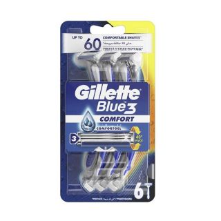 Gillette Blue3 Sensitive Comfort Disposable Razors 6pcs (7702018489831)