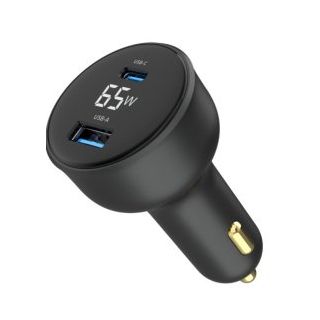 Gembird USB 2-port Car Charger 65W (TA-UC-AC2PD65LCD-CAR-01)