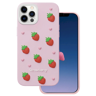 Mocco Strawberry Back Case for Apple iPhone 12 / 12 Pro (MO-SBC-IP-12-PI)