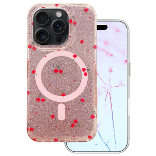 Mocco Cherry Mag Back Case for Apple iPhone 16 Pro (MO-CMC-IP-16PR-PI)