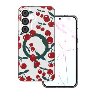 Mocco Cherry Mag Back Case for Samsung Galaxy S24 / S25 (MO-CMC-SA-S24-TR)