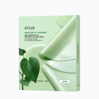 Anua Heartleaf 70 + Hyaluron Soothing Collagen Mask 4 x 38 g (8809640739040)