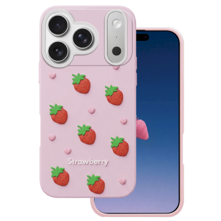 Mocco Strawberry Back Case for Apple iPhone 17 Pro (MO-SBC-IP-17PR-PI)