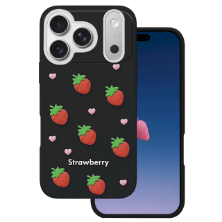 Mocco Strawberry Back Case for Apple iPhone 17 Pro Max (MO-SBC-IP-17PRMAX-BK)