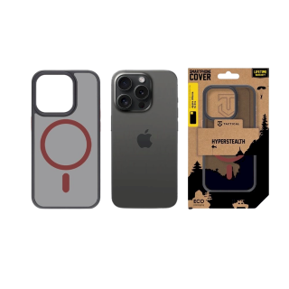 Tactical MagForce Hyperstealth 2.0 Cover for iPhone 15 Pro / black/red (TA-57983121101)