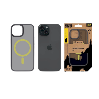 Tactical MagForce Hyperstealth 2.0 Cover for iPhone 15 / black/yellow (TA-57983121098)