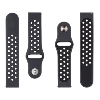 Tactical 856 Double Silicone Band 20mm / black (TA-57983119924)