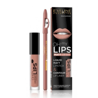 Eveline Oh My Lipstick & Contour Lip Lipstick & Pencil Set 4,5 ml (5903416016809)