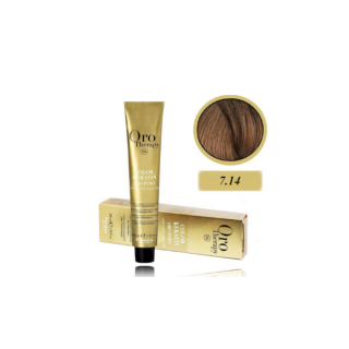 Fanola Oro Therapy Color Keratin Oro Puro Hair Dye 7.14 100 ml (8032947866052)