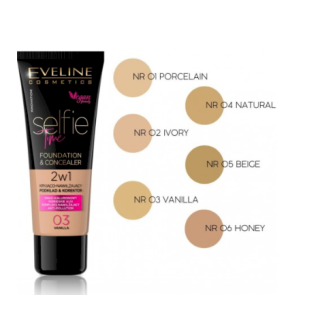 Eveline Selfie Time 2in1 04 Natural Foundation Base 30 ml (5903416001775)