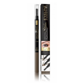 Eveline Brow Styler Multifunction 3in1 Eyebrow Pencil 01 Medium Brown (5901761965841)