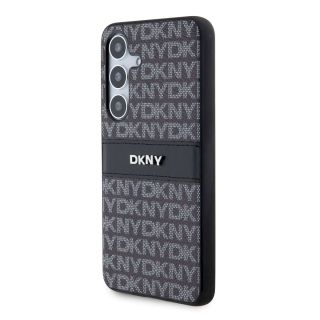 DKNY PC/TPU Repeat Pattern Tonal Stripe Case for Samsung Galaxy S24 / black (DKHCS24SPRTHSLK)