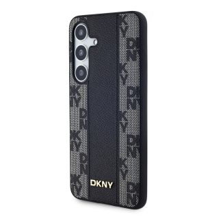 DKNY PU Leather Checkered Pattern MagSafe Case for Samsung Galaxy S24 / black (DKHMS24SPCPVSLK)